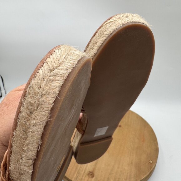 Madewell The Kathryn Espadrille Slide Sandal in Leather woman’s size 8 sandals n - Picture 8 of 12